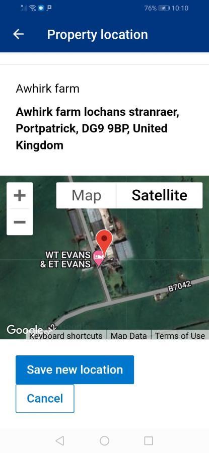 Bed and Breakfast Awhirk Farm Portpatrick Exterior foto